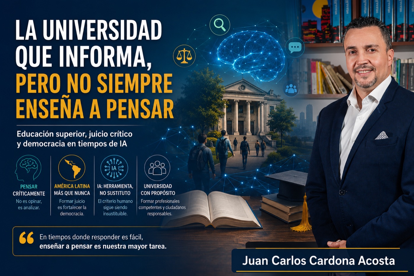 Portada: La universidad que informa, pero no siempre enseña a pensar